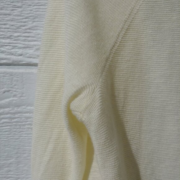 J Jill linen cotton lightweight knit cardigan sweater butter cream yello… - Picture 4 of 9